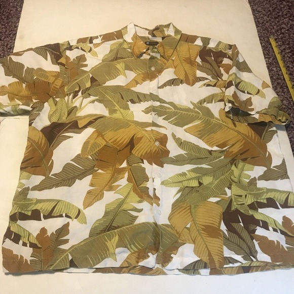 Centro Other - Centro Mens Shirt Size XXL Brown Hawaiian Short Sleeves 3954